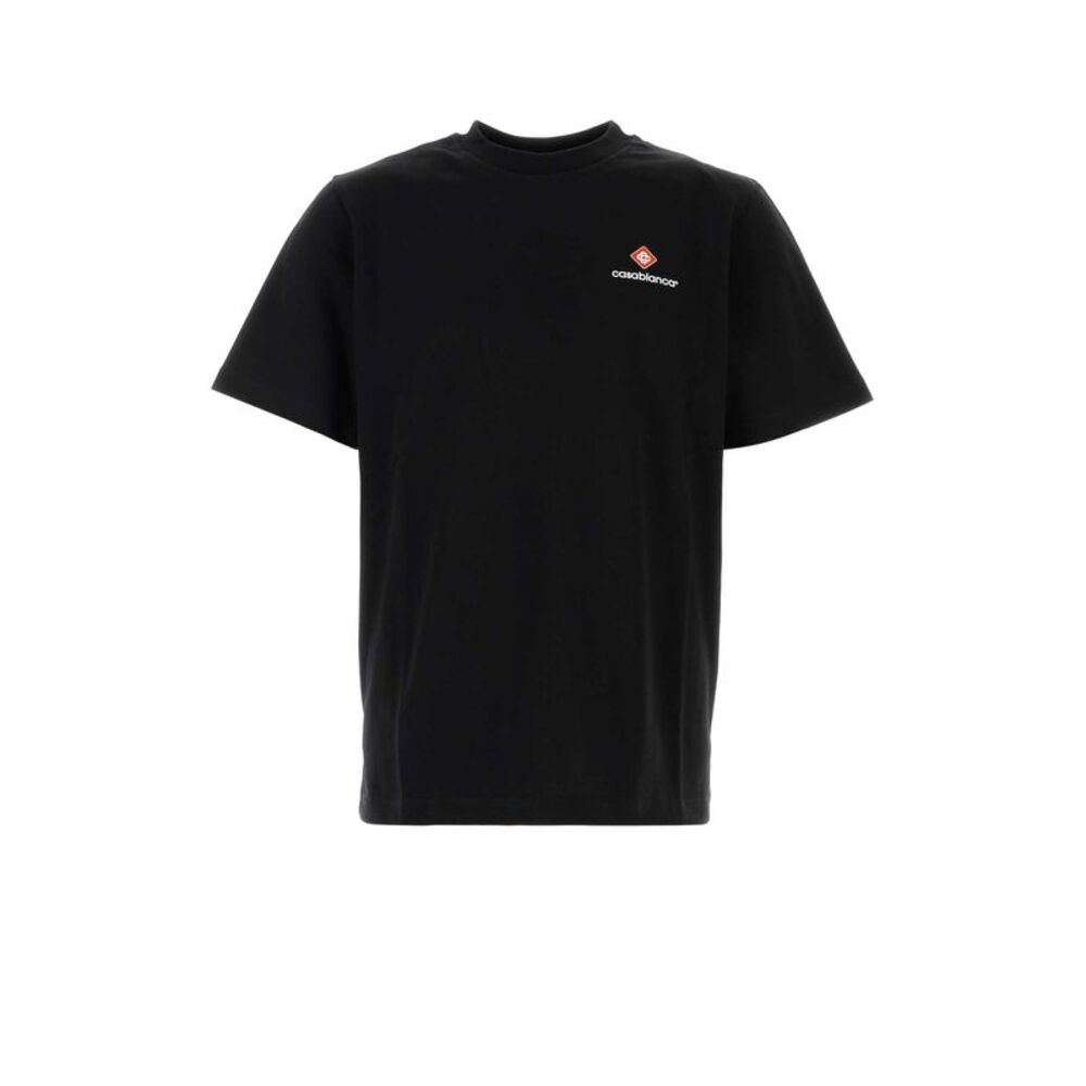 Casablanca Men Black Cotton T-Shirt